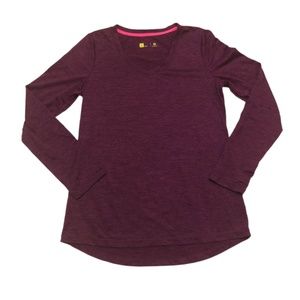 Purple Long Sleeve Athletic Top
